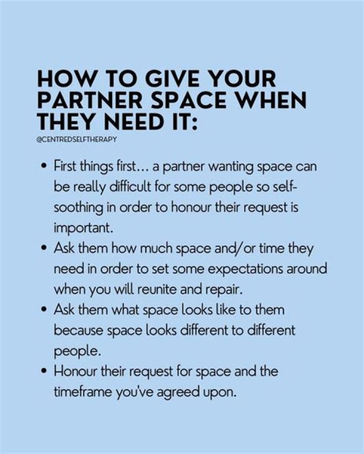 How do you give your partner space without losing them?