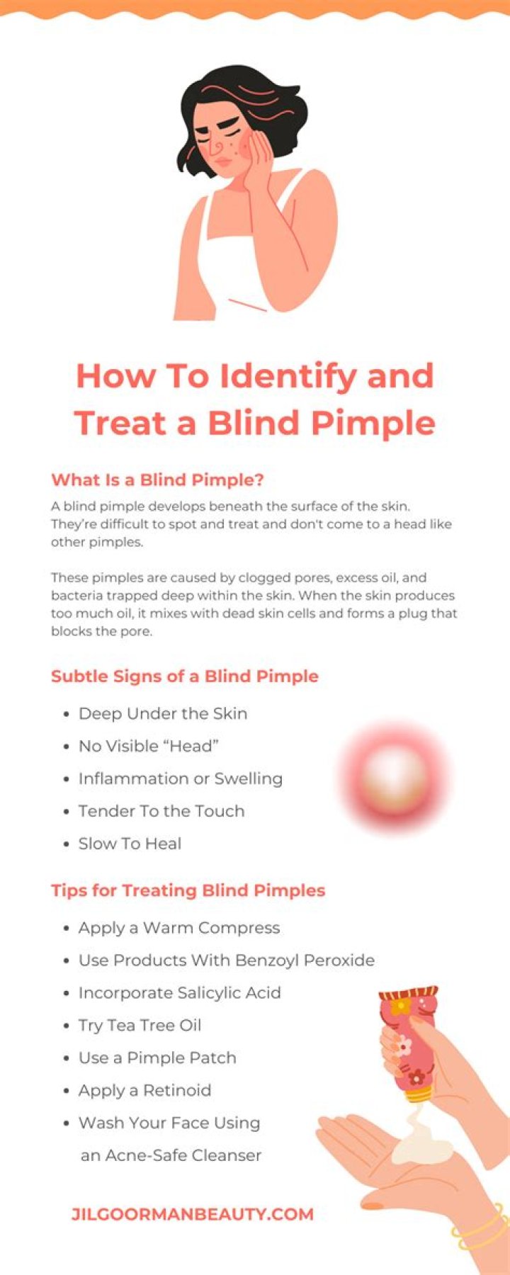 How long does it take for a blind pimple to go away?