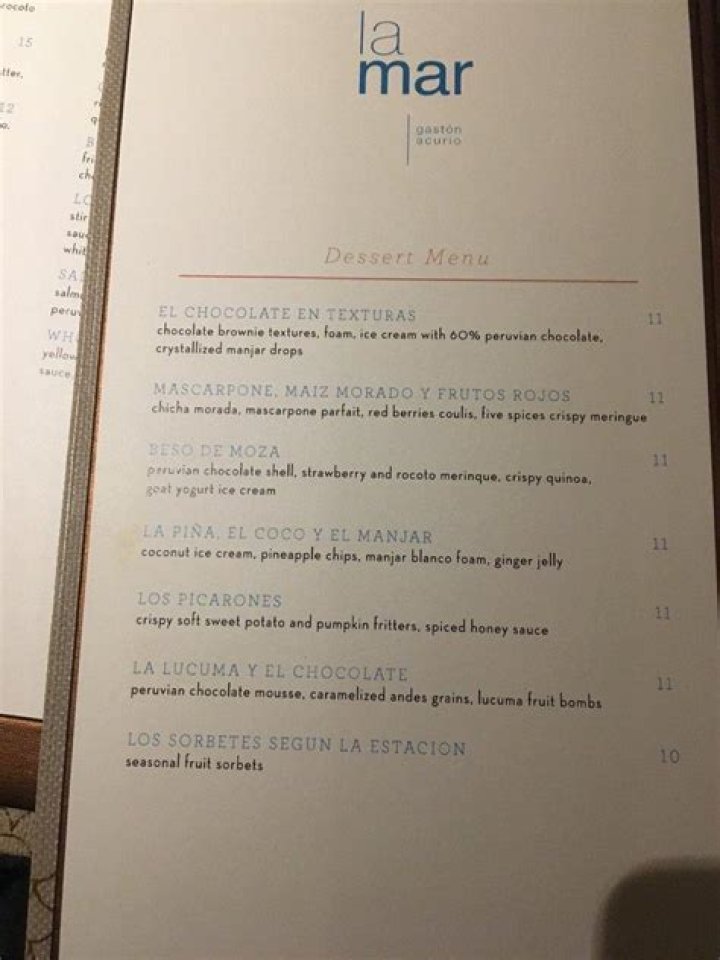 La Mar by Gastón Acurio Menu: A Culinary Journey Through Peruvian Flavors