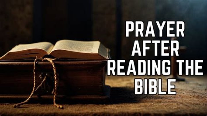 Should I pray after reading the Bible?