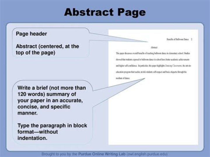 What is a abstract page?