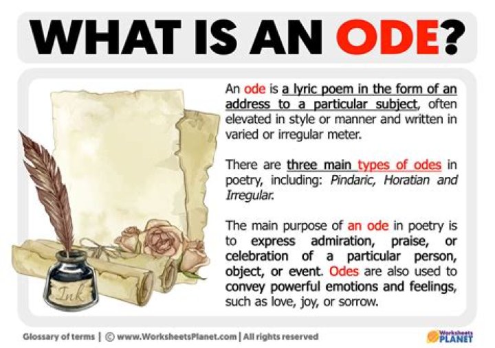 What is a ode poem?
