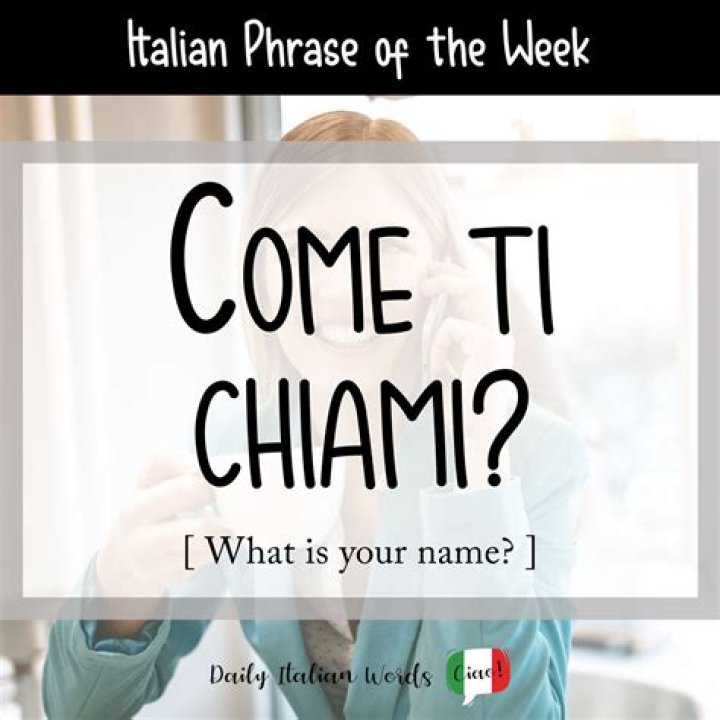 What is your name in Italian?